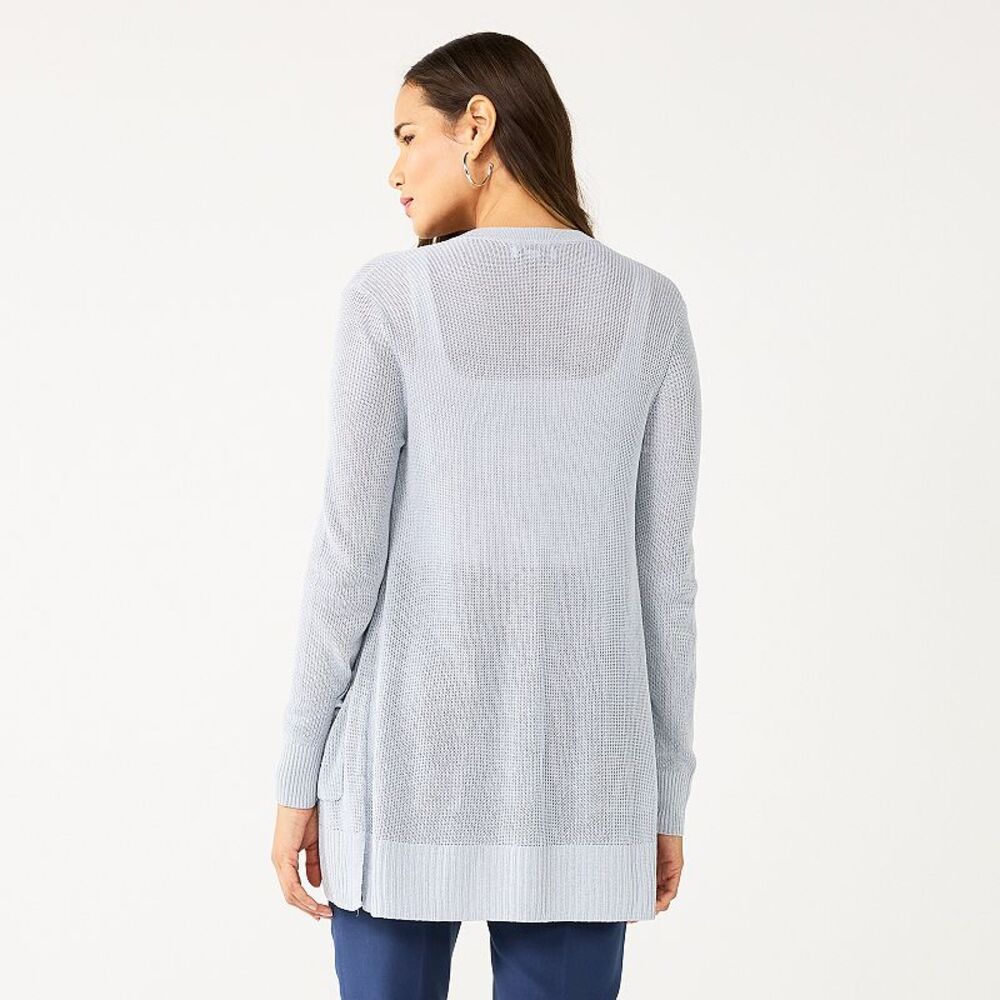Nine West Women's Blue Long Sleeve Open Front Cardigan Size Small‎